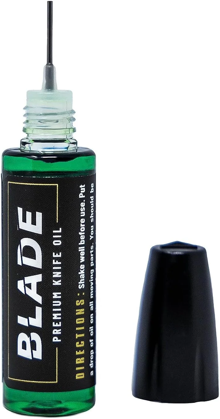 روغن و روان کننده محور چاقوی ممتاز BLADE برای چاقوهای تاشو فولادی و ابزارهای چند منظوره | روان کننده محور چاقو برای تمیز کردن و روانکاری تیغه های فولادی ظریف روغن و روان کننده محور چاقوی ممتاز BLADE برای چاقوهای تاشو فولادی و ابزارهای چند منظوره | روان کننده محور چاقو برای تمیز کردن و روانکاری تیغه های فولادی ظریف