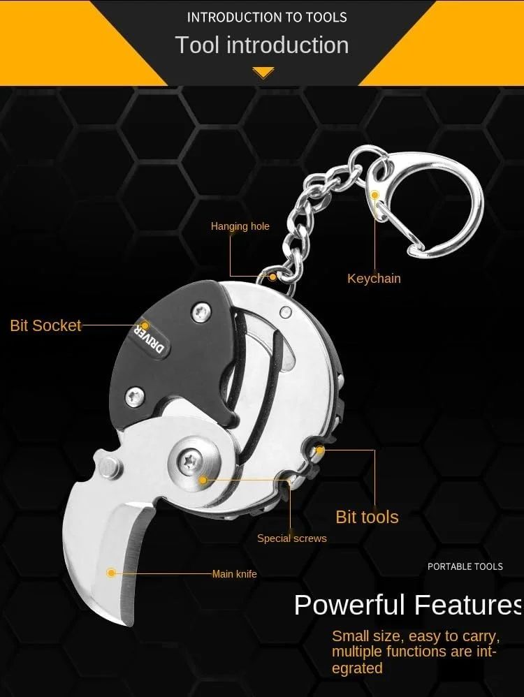 نسخه ارتقا یافته 1.0 ابزار چند منظوره EDCGadget سکه ای مشکی مینی جیبی کلید ابزار قابل حمل 1 عدد نسخه ارتقا یافته 1.0 ابزار چند منظوره EDCGadget سکه ای مشکی مینی جیبی کلید ابزار قابل حمل 1 عدد