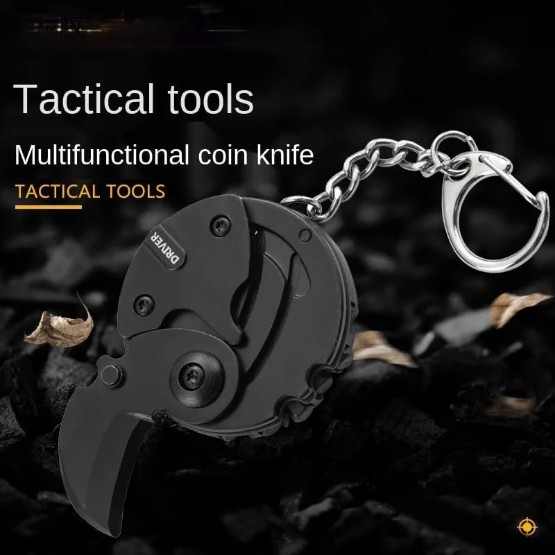 نسخه ارتقا یافته 1.0 ابزار چند منظوره EDCGadget سکه ای مشکی مینی جیبی کلید ابزار قابل حمل 1 عدد نسخه ارتقا یافته 1.0 ابزار چند منظوره EDCGadget سکه ای مشکی مینی جیبی کلید ابزار قابل حمل 1 عدد