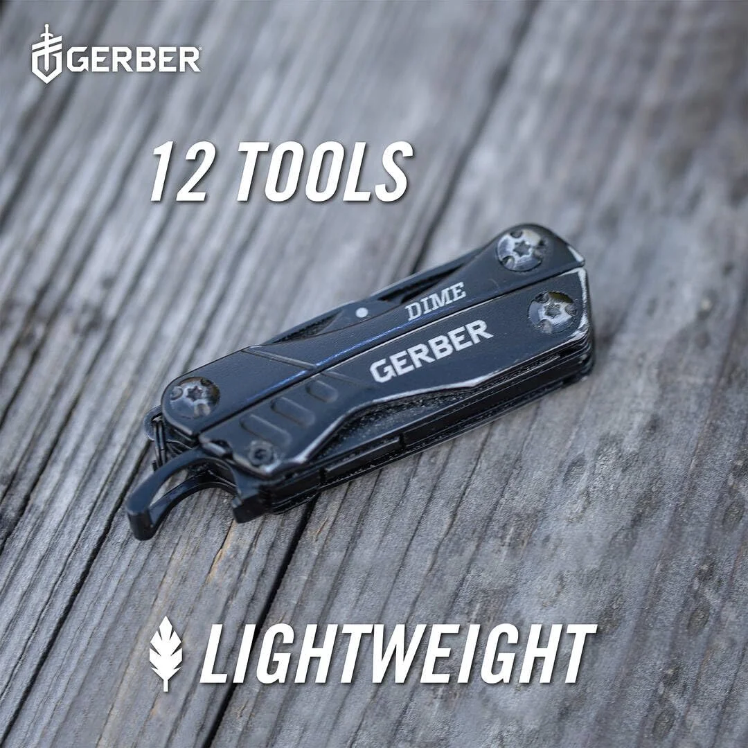 ابزار چندکاره کوچک GERBER GEAR 30-000469N 12-in-1 Dime، انبردست سوزنی، چاقوی جیبی جاکلیدی، درب بازکن بطری، ابزار EDC، مشکی ابزار چندکاره کوچک GERBER GEAR 30-000469N 12-in-1 Dime، انبردست سوزنی، چاقوی جیبی جاکلیدی، درب بازکن بطری، ابزار EDC، مشکی