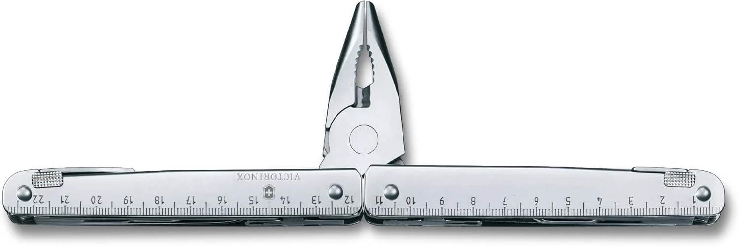 چاقوی جیبی ارتشی سوئیسی Victorinox Swiss Tool، بزرگ، ابزار چندگانه، 28 عملکرد، تیغه قفل شونده، کیف، نقره ای، کوچک چاقوی جیبی ارتشی سوئیسی Victorinox Swiss Tool، بزرگ، ابزار چندگانه، 28 عملکرد، تیغه قفل شونده، کیف، نقره ای، کوچک