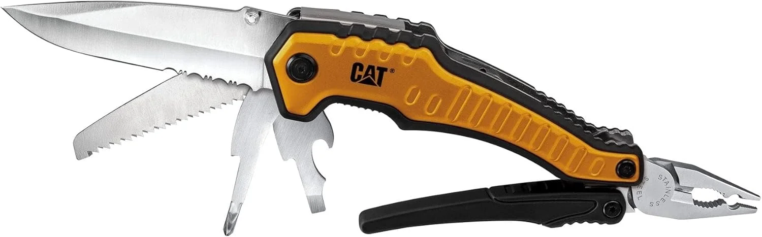 ابزار چندکاره 9 در 1 کاترپیلار Cat مدل XL با تیغه چاقوی تمام سایز و انبردست - 980235