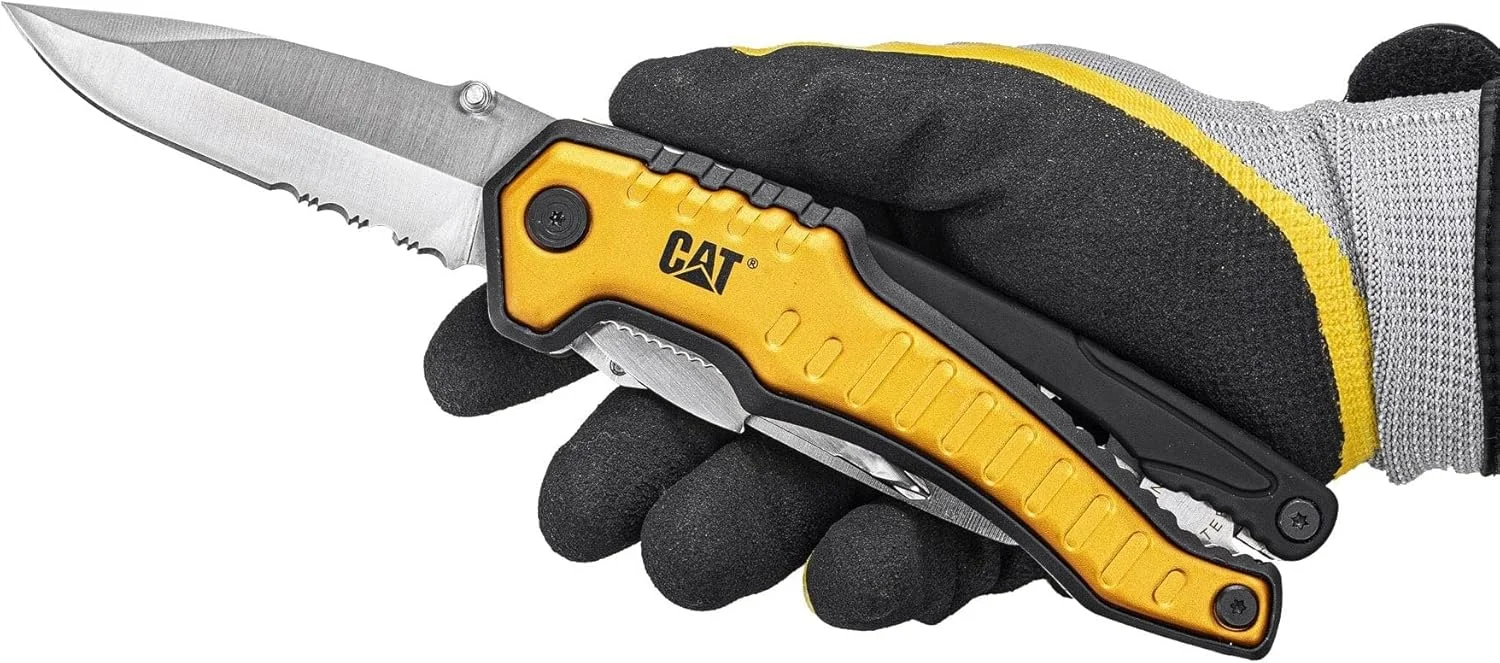 ابزار چندکاره 9 در 1 کاترپیلار Cat مدل XL با تیغه چاقوی تمام سایز و انبردست - 980235 ابزار چندکاره 9 در 1 کاترپیلار Cat مدل XL با تیغه چاقوی تمام سایز و انبردست - 980235
