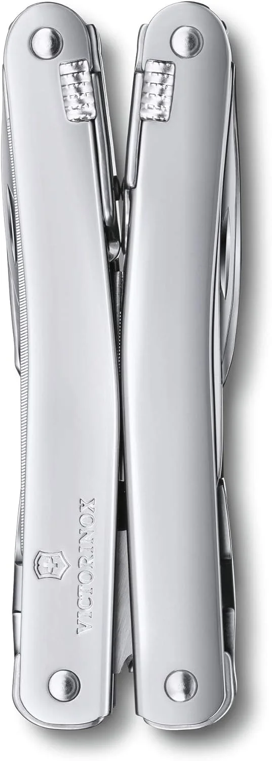 چاقوی چندکاره ویکتورینوکس Swiss Tool Spirit X Plus، ساخت سوئیس، دارای 35 عملکرد به همراه دم باریک - نقره ای چاقوی چندکاره ویکتورینوکس Swiss Tool Spirit X Plus، ساخت سوئیس، دارای 35 عملکرد به همراه دم باریک - نقره ای