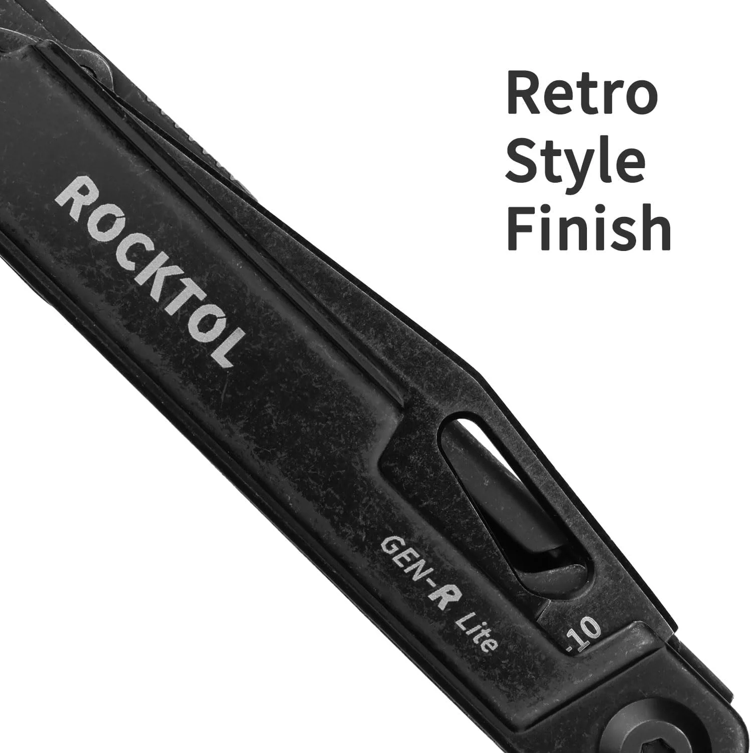ابزار چندکاره ROCKTOL مدل Gen-R Lite، چاقوی جیبی EDC با تیغه VG10، ابزار چندکاره جمع و جور 15 در 1 با پیچ گوشتی، قیچی بزرگ، شیشه شکن، غلاف چرمی، سبک وزن برای پیاده روی و کمپینگ