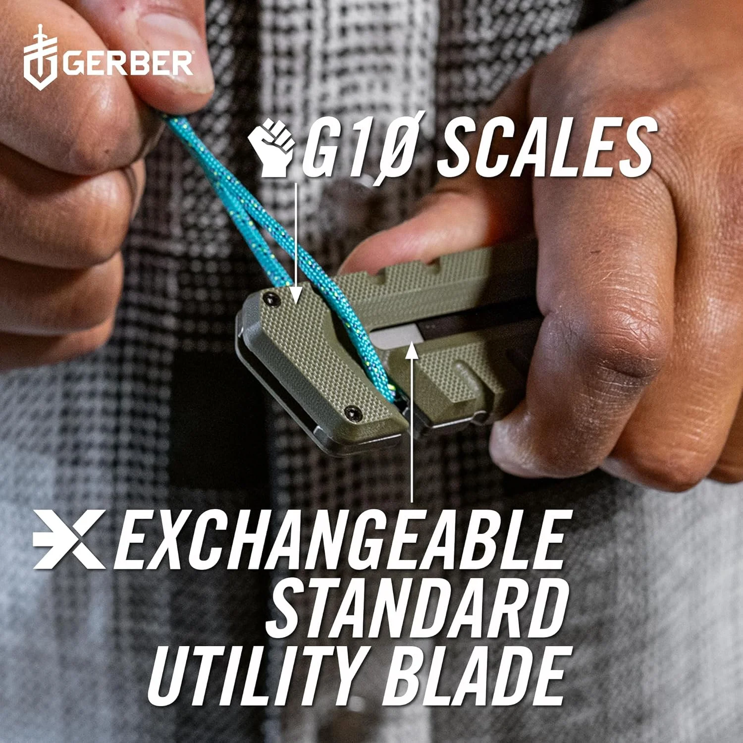 Gerber Gear Prybrid Utility Knife - 8-in-1 Multi-Tool with Pry Bar, Nail Puller, Wire Stripper, Drivers, Bottle Opener, Cord Cutter - EDC Knife - Grey G10 Handle