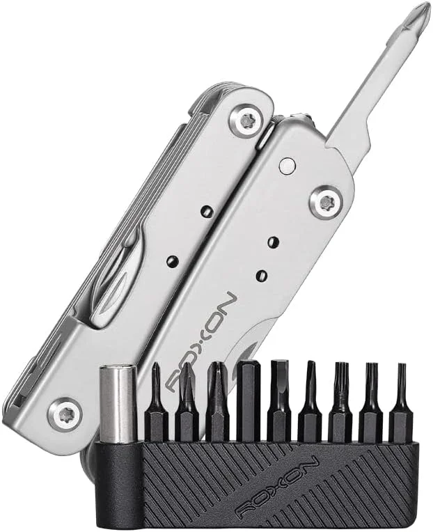 ابزار چندکاره کوچک و سبک 14 در 1 ROXON M2 با قیچی تاشو مدل Mini Storm