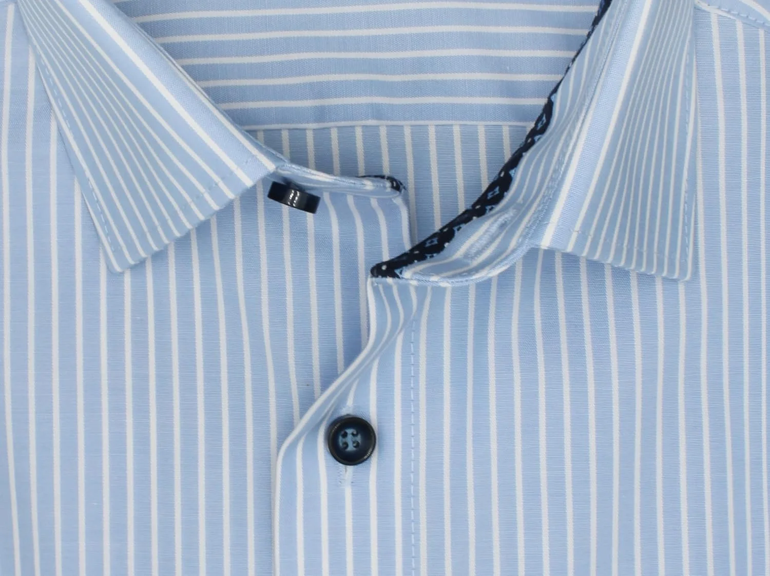 پیراهن مردانه آستین بلند مارولیس مدل Comfort Fit | بدون نیاز به اتو | راه راه | یقه New Kent | 100% پنبه، آبی، 44