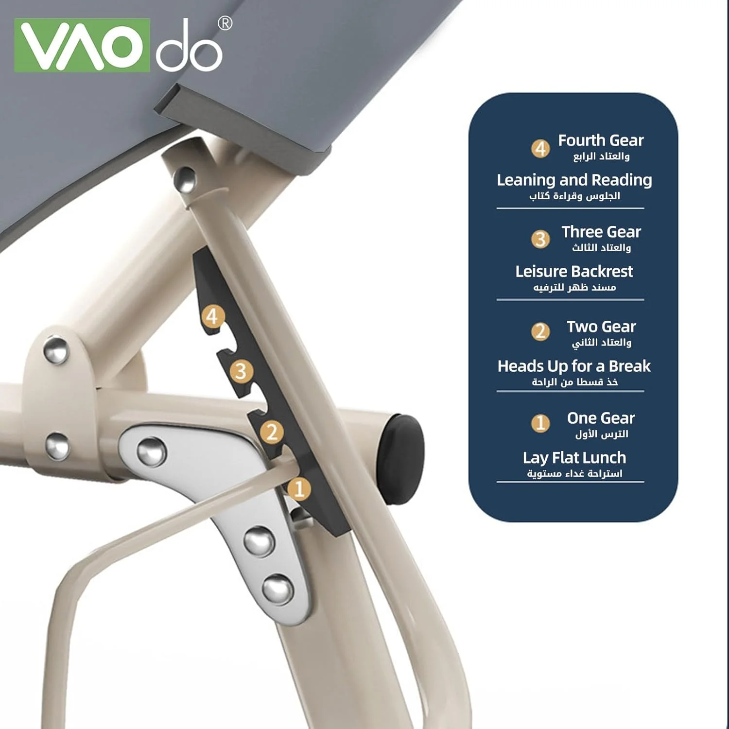 تخت تاشو کمپینگ VAODO، صندلی استراحت ناهار 75 * 190 سانتی متر، صندلی آفتابگیر قابل حمل با قابلیت تنظیم 4 حالته به همراه بالش، صندلی استراحت برای چمن، پاسیو، ساحل، آفتاب گرفتن تخت تاشو کمپینگ VAODO، صندلی استراحت ناهار 75 * 190 سانتی متر، صندلی آفتابگیر قابل حمل با قابلیت تنظیم 4 حالته به همراه بالش، صندلی استراحت برای چمن، پاسیو، ساحل، آفتاب گرفتن