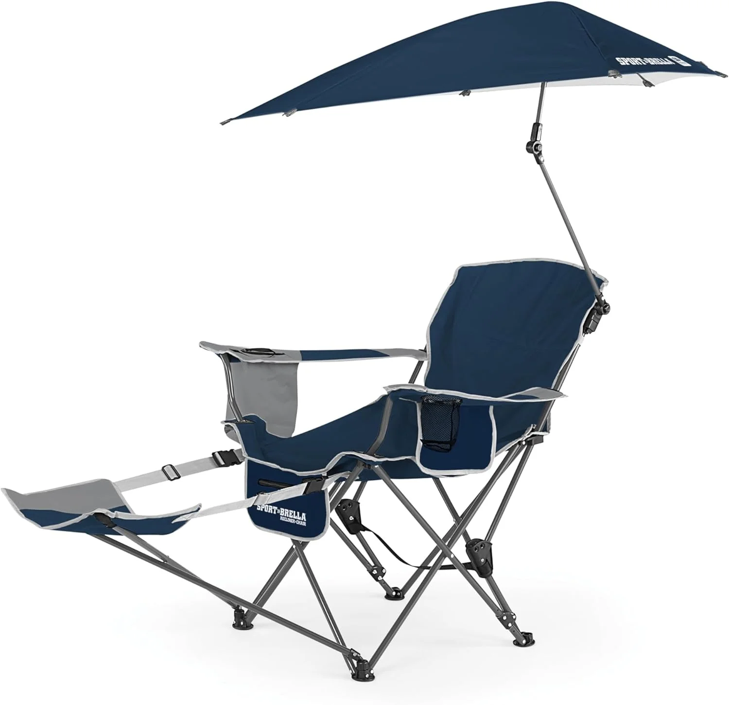 Sport-Brella Recliner Chair: 3-Position Recliner W/Full Coverage Umbrella