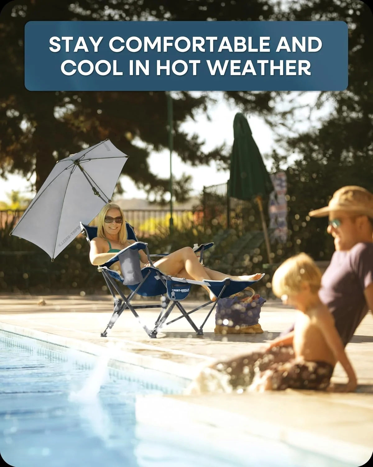 Sport-Brella Recliner Chair: 3-Position Recliner W/Full Coverage Umbrella Sport-Brella Recliner Chair: 3-Position Recliner W/Full Coverage Umbrella