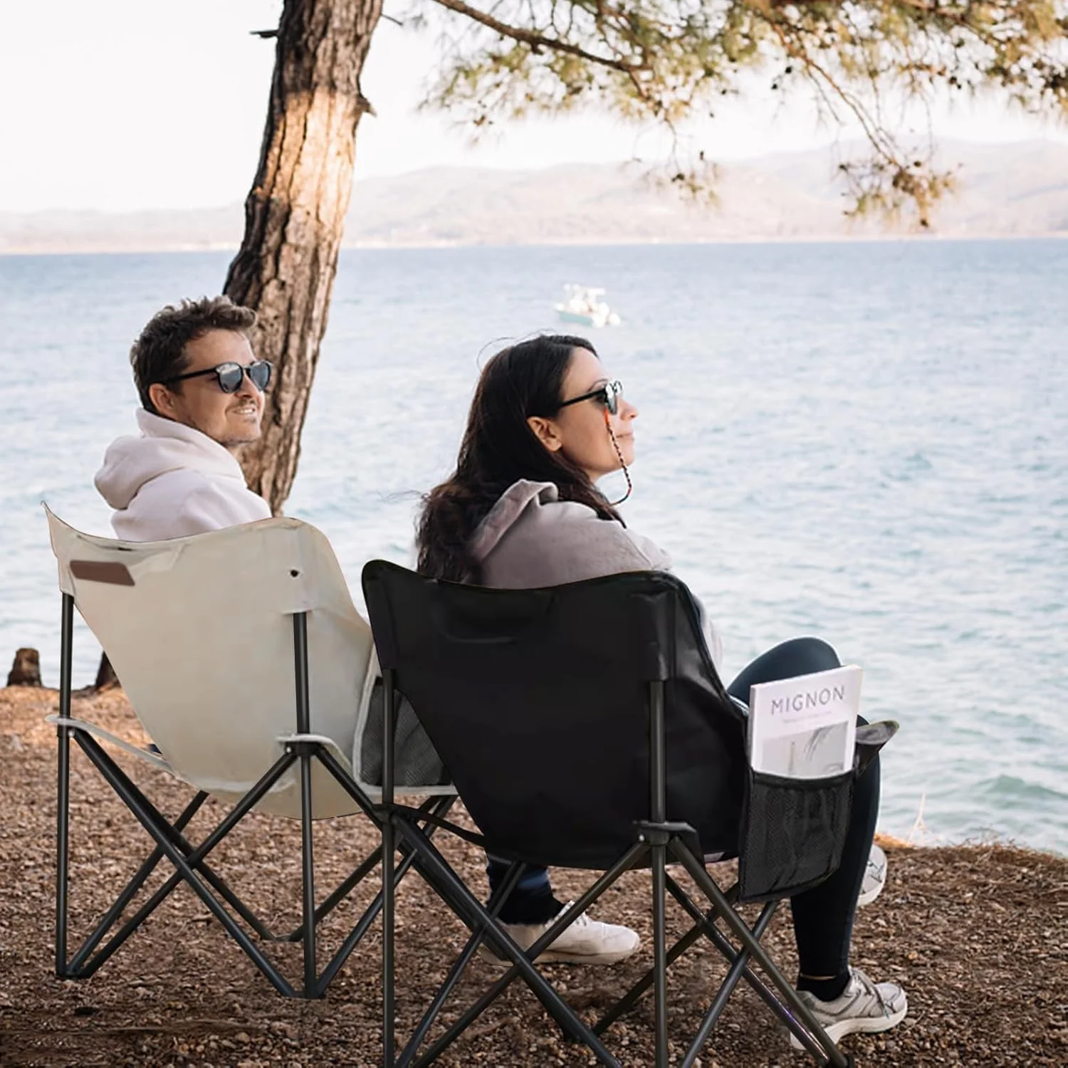 Rollingsurfer Folding Moon Chair, Portable Lightweight Camping Chair with Side Pocket, Foldable Backpacking Chair Ultra Durable for Outdoor Hiking Beach Travel with Carrying Bag, Supports up to 300LBS Rollingsurfer Folding Moon Chair, Portable Lightweight Camping Chair with Side Pocket, Foldable Backpacking Chair Ultra Durable for Outdoor Hiking Beach Travel with Carrying Bag, Supports up to 300LBS