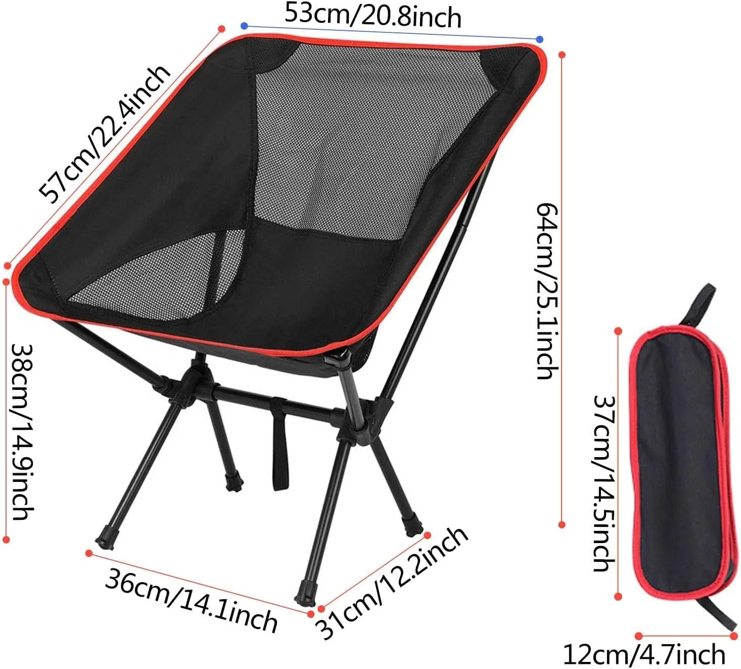 صندلی تاشو سبک وزن، صندلی های تاشو قابل حمل جمع و جور، صندلی تاشو فوق سبک قابل حمل، صندلی کمپینگ، مناسب ساحل، کمپینگ، پیاده روی، چمن، پیک نیک، مسافرت در فضای باز، کوله گردی، صندلی تاشو