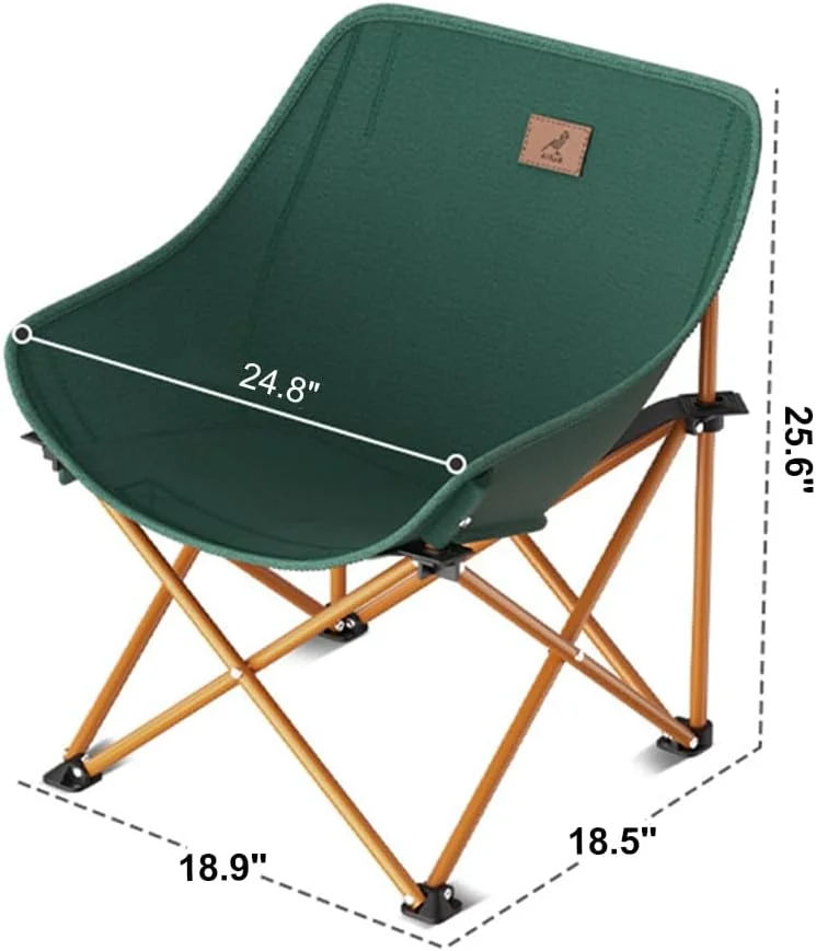 صندلی تاشو مسافرتی قابل حمل LOVEYBEAUTY، صندلی های سبک وزن مناسب فضای باز با تحمل وزن 272 کیلوگرم برای حیاط خلوت، چمن، ساحل و کمپینگ