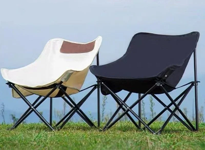 صندلی تاشو کمپینگ هالایایا، صندلی تاشو ساحلی قابل حمل، صندلی سبک وزن چند منظوره برای مسافرت در فضای باز، پیک نیک و پیاده روی به همراه کیف حمل (مشکی سایز M)