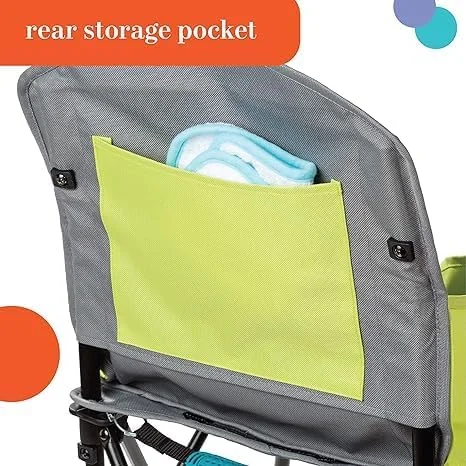 صندلی سفری کودک GGEROU، صندلی غذای تاشو و جمع و جور با سینی غذاخوری جداشدنی، صندلی سفری قابل حمل کودک، صندلی تاشو کودک مناسب چمن، ساحل و استفاده در فضای داخلی/خارجی (پایه بلند)
