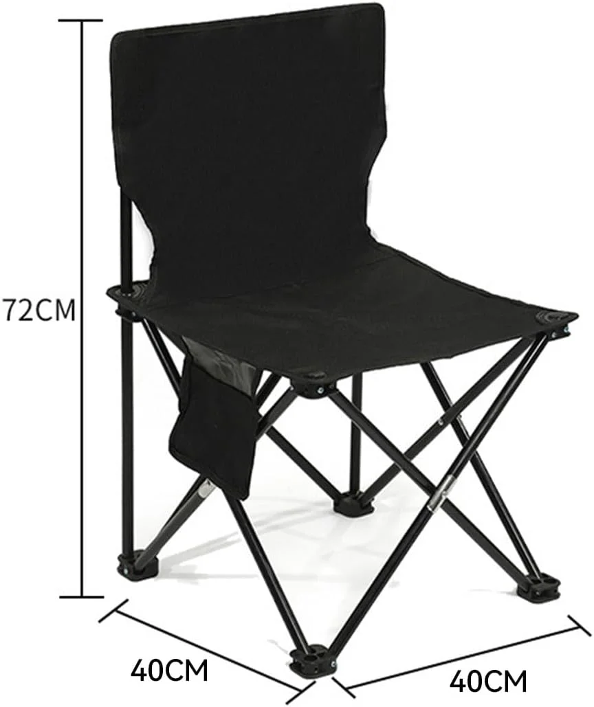 صندلی تاشو کمپینگ ECVV® - سایز جمع و جور 40cm×40cm×72cm، ظرفیت بادوام 150 کیلوگرم، وزن سبک 3 کیلوگرم، دارای کیف نگهداری جانبی، حمل آسان