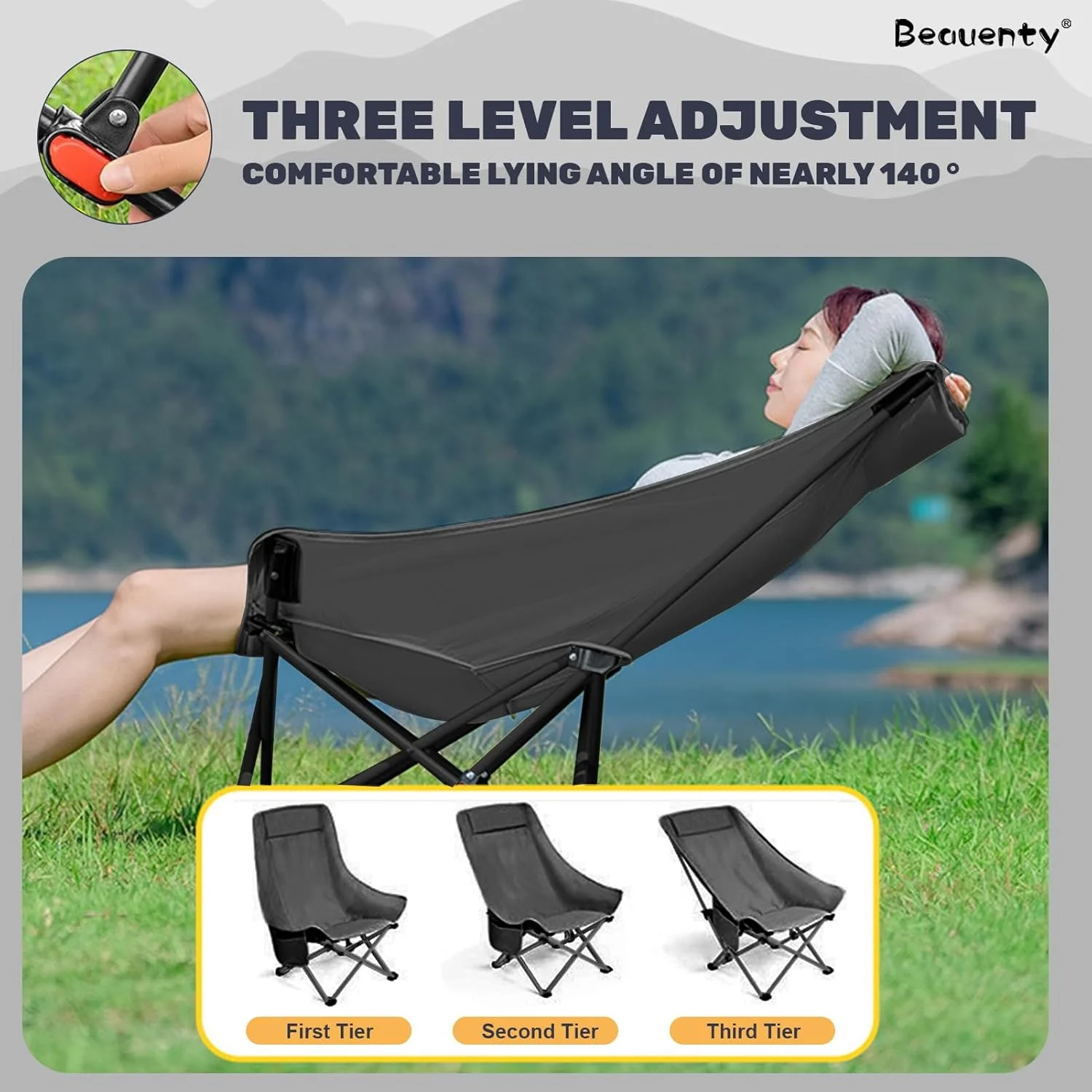 Beauenty Folding Moon Chair, Camping Chairs, Beach Chair, Fishing Chair, Adjustable 3-Position Lounge Chairs, Lightweight Outdoor Chairs for Garden,Backyard, Picnic. Travel Carrying Bag(Style 7) Beauenty Folding Moon Chair, Camping Chairs, Beach Chair, Fishing Chair, Adjustable 3-Position Lounge Chairs, Lightweight Outdoor Chairs for Garden,Backyard, Picnic. Travel Carrying Bag(Style 7)