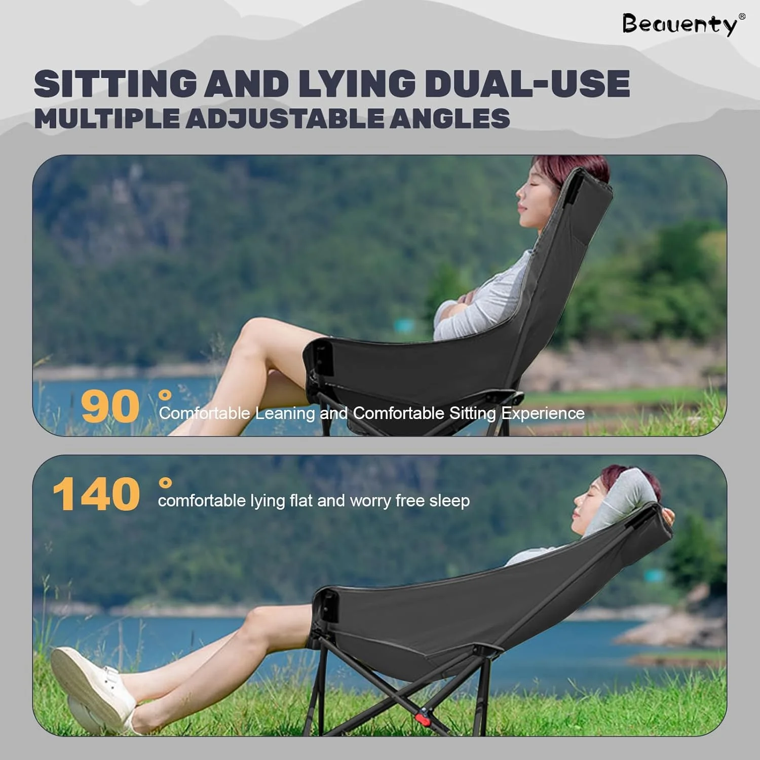 Beauenty Folding Moon Chair, Camping Chairs, Beach Chair, Fishing Chair, Adjustable 3-Position Lounge Chairs, Lightweight Outdoor Chairs for Garden,Backyard, Picnic. Travel Carrying Bag(Style 7) Beauenty Folding Moon Chair, Camping Chairs, Beach Chair, Fishing Chair, Adjustable 3-Position Lounge Chairs, Lightweight Outdoor Chairs for Garden,Backyard, Picnic. Travel Carrying Bag(Style 7)