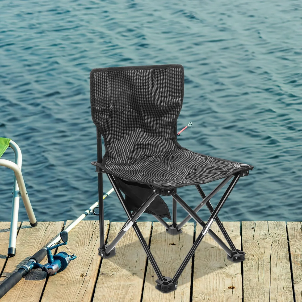 Folding Camping Chair with Carry Storage Bag,Portable Lightweight Foldable Beach Chair Backpacking Chair for Fishing, BBQ, Beach, Travel, Picnic,Hiking,Thicken 600D Oxford,Hold Up to 200lbs (Black) Folding Camping Chair with Carry Storage Bag,Portable Lightweight Foldable Beach Chair Backpacking Chair for Fishing, BBQ, Beach, Travel, Picnic,Hiking,Thicken 600D Oxford,Hold Up to 200lbs (Black)