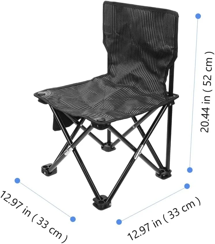 Folding Camping Chair with Carry Storage Bag,Portable Lightweight Foldable Beach Chair Backpacking Chair for Fishing, BBQ, Beach, Travel, Picnic,Hiking,Thicken 600D Oxford,Hold Up to 200lbs (Black) Folding Camping Chair with Carry Storage Bag,Portable Lightweight Foldable Beach Chair Backpacking Chair for Fishing, BBQ, Beach, Travel, Picnic,Hiking,Thicken 600D Oxford,Hold Up to 200lbs (Black)