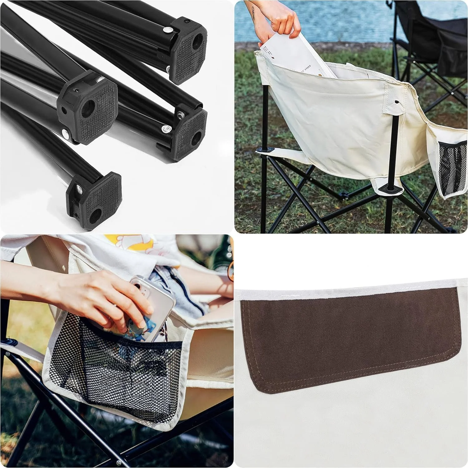 Aokraty Folding Moon Chair, Portable Lightweight Camping Chair with Side Pocket, Foldable Backpacking Chair Ultra Durable for Outdoor Hiking Beach Travel with Carrying Bag, Supports up to 260LBS Aokraty Folding Moon Chair, Portable Lightweight Camping Chair with Side Pocket, Foldable Backpacking Chair Ultra Durable for Outdoor Hiking Beach Travel with Carrying Bag, Supports up to 260LBS