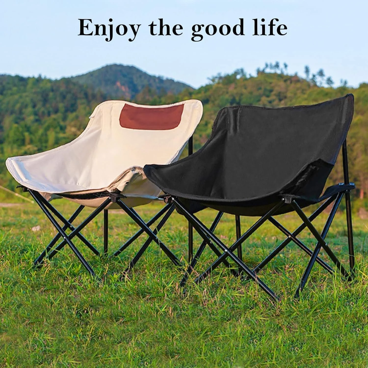 Aokraty Folding Moon Chair, Portable Lightweight Camping Chair with Side Pocket, Foldable Backpacking Chair Ultra Durable for Outdoor Hiking Beach Travel with Carrying Bag, Supports up to 260LBS Aokraty Folding Moon Chair, Portable Lightweight Camping Chair with Side Pocket, Foldable Backpacking Chair Ultra Durable for Outdoor Hiking Beach Travel with Carrying Bag, Supports up to 260LBS