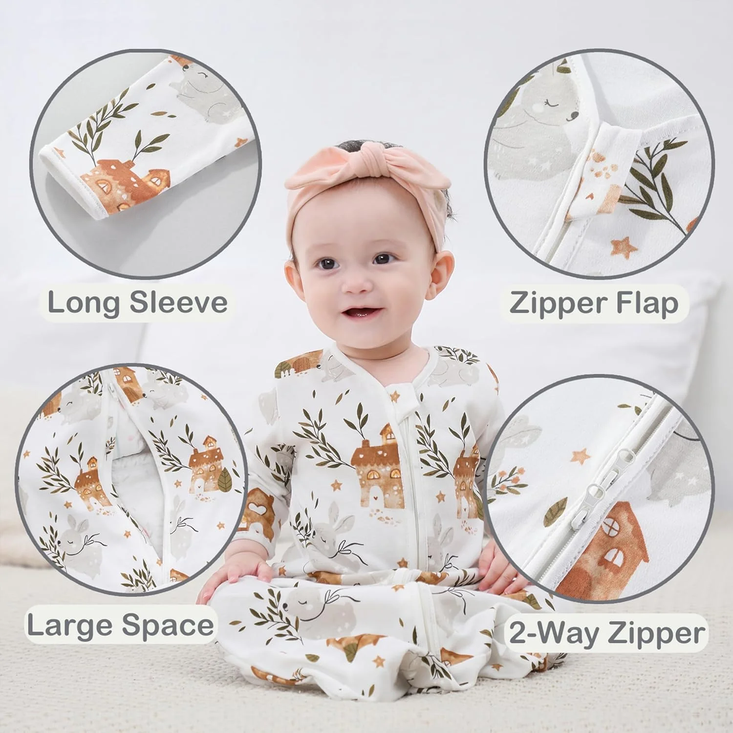 ZONEY 2 Pack Baby Swaddle Sack with Arms Up & Sleeves, Mitten Cuffs, 2-Way Zipper, Sleep Sacks Blanket for Newborns, Toddler Baby Boys & Girls Sleep Bag (Gray&Cloud, L(12-18Months)) ZONEY 2 Pack Baby Swaddle Sack with Arms Up & Sleeves, Mitten Cuffs, 2-Way Zipper, Sleep Sacks Blanket for Newborns, Toddler Baby Boys & Girls Sleep Bag (Gray&Cloud, L(12-18Months))