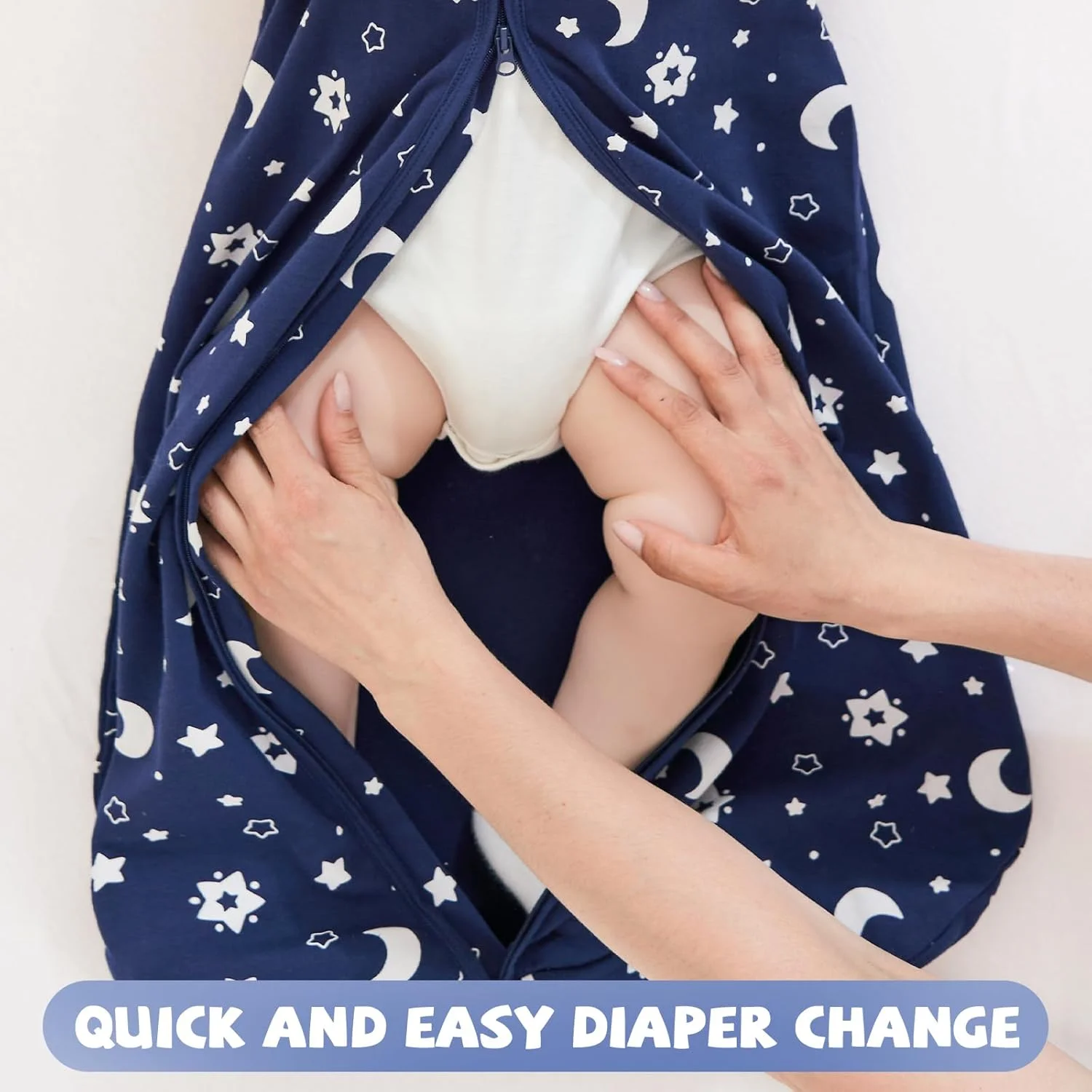 Yoofoss Baby Sleep Sack 0-24 Months Wearable Blanket 100% Organic Cotton 2-Way Zipper TOG 0.5 Toddler Sleeping Sack 3 Pack, Comfy Soft Lightweight