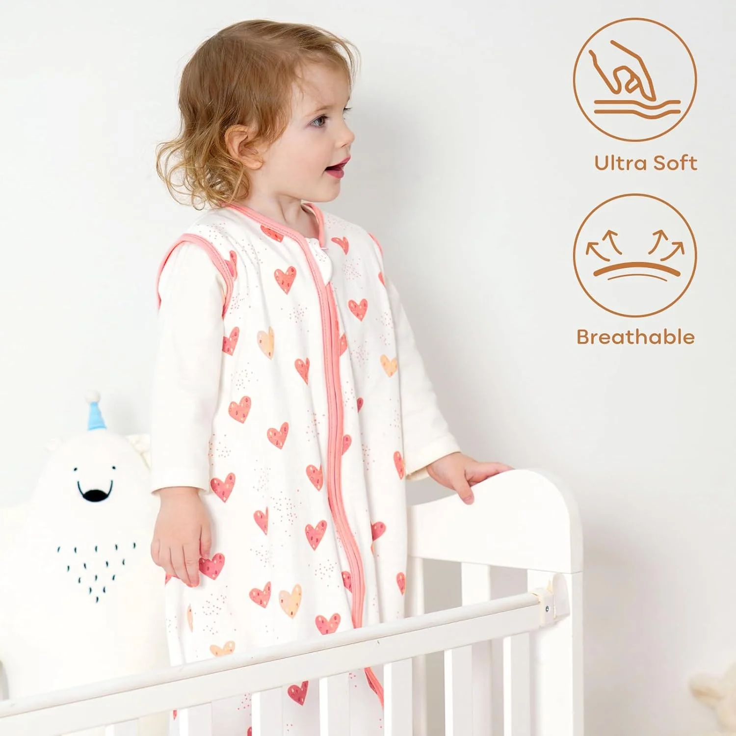 کیسه خواب نوزاد یوفوس، سایز 6 تا 12 ماه، پتوی پوشیدنی نوزاد، 100% پنبه، زیپ دو طرفه، TOG 0.5، کیسه خواب کودک نوپا، بسته 3 عددی، کیسه خواب نرم، راحت و سبک وزن برای نوزادان (متوسط)