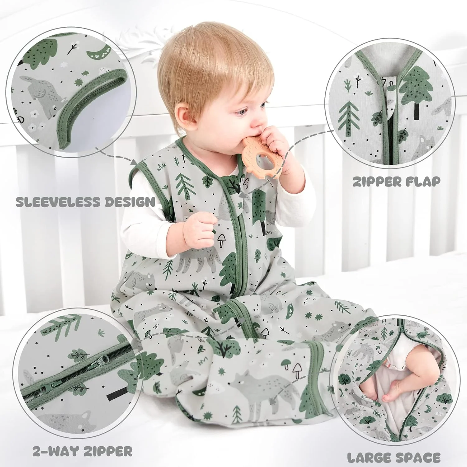 Yoofoss Baby Sleep Sack 6-12 Months Baby Wearable Blanket 100% Cotton 2-Way Zipper Toddler Sleeping Sack, 3 Pack Soft Lightweight Sleep Sacks for Babies Yoofoss Baby Sleep Sack 6-12 Months Baby Wearable Blanket 100% Cotton 2-Way Zipper Toddler Sleeping Sack, 3 Pack Soft Lightweight Sleep Sacks for Babies