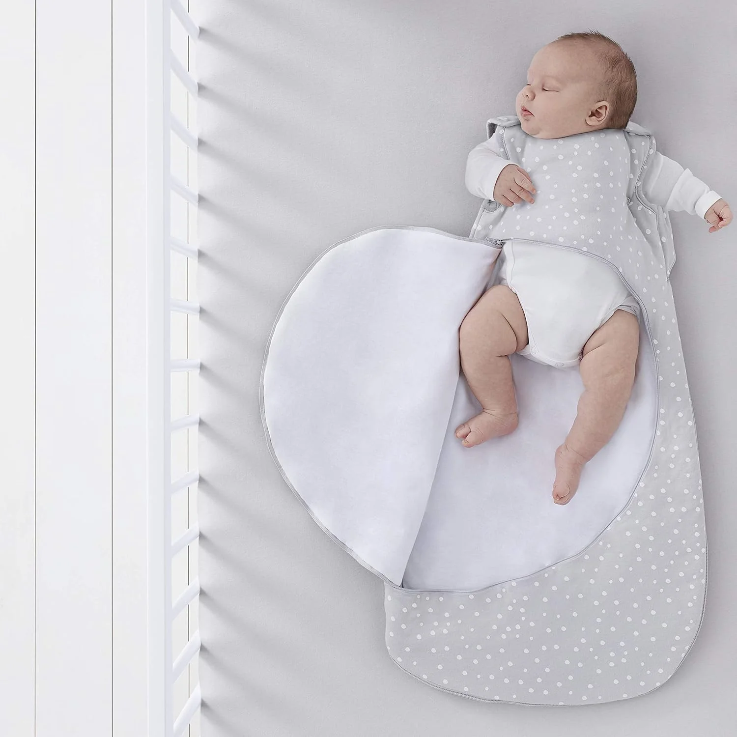 کیسه خواب نوزاد/کودک Snuz SnuzPouch | 1.0 Tog | دارای زیپ هوشمند برای تعویض پوشک | جنس: 100% پنبه | مناسب برای دمای 21-23 درجه سانتیگراد | از 6 تا 18 ماهگی | حداکثر قد کودک 86 سانتی متر - خال سفید کیسه خواب نوزاد/کودک Snuz SnuzPouch | 1.0 Tog | دارای زیپ هوشمند برای تعویض پوشک | جنس: 100% پنبه | مناسب برای دمای 21-23 درجه سانتیگراد | از 6 تا 18 ماهگی | حداکثر قد کودک 86 سانتی متر - خال سفید