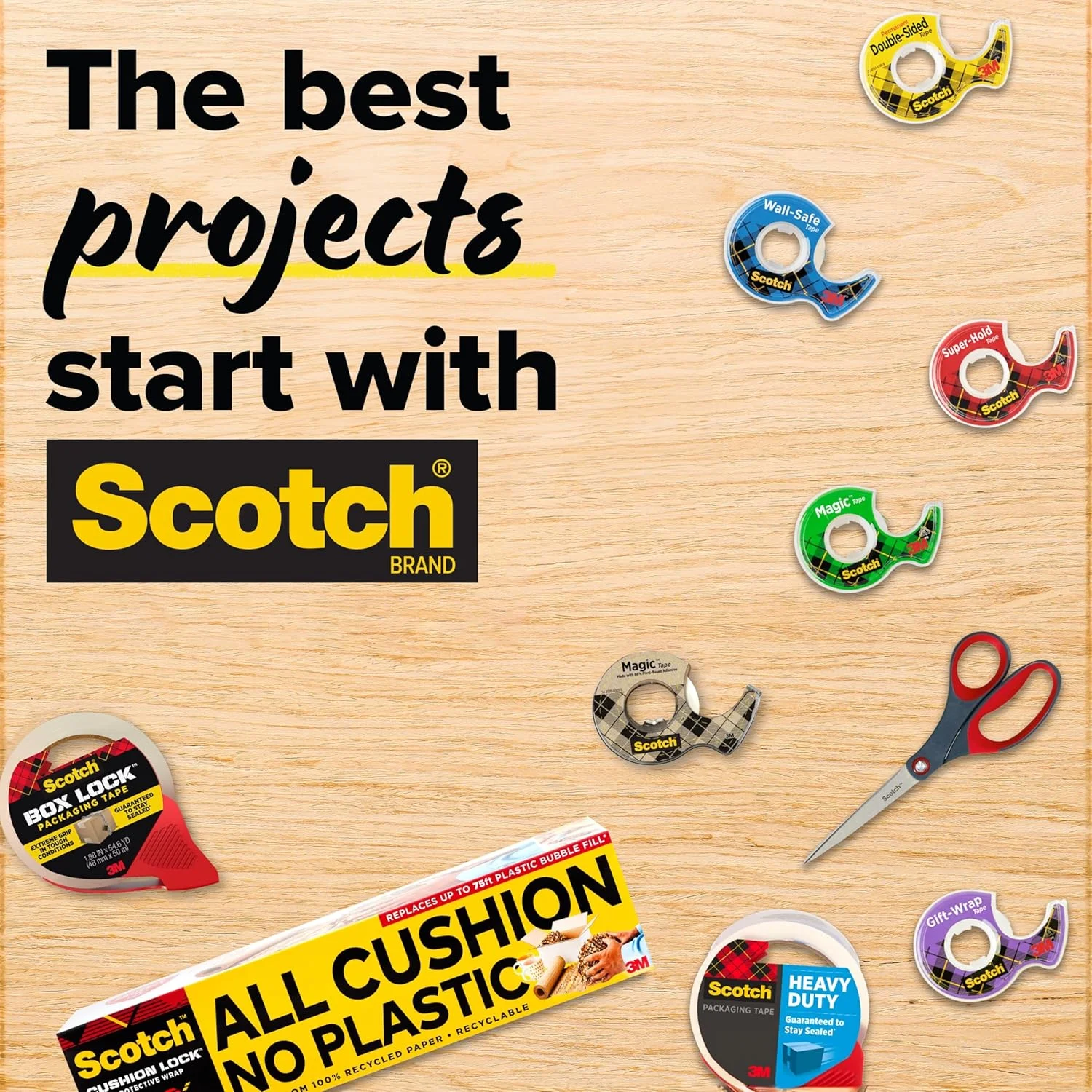 قیچی های فوق العاده تیز 8 اینچی Scotch Precision، بسته 3 عددی، آبی-سبز