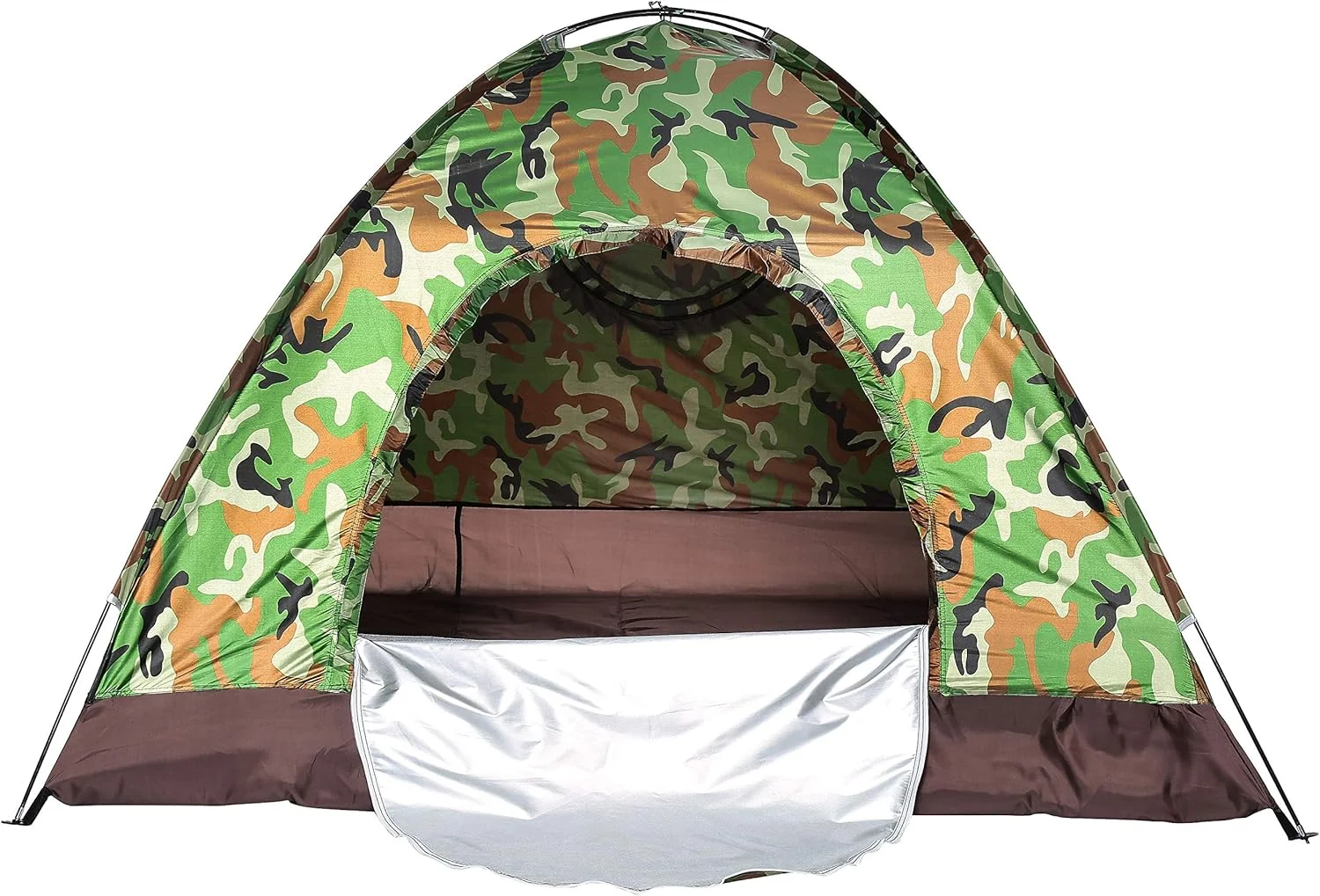 Waterproof windproof ultraviolet-proof outdoor travel camping 3-4people camouflage multifunction rainning proof tent - Bottom Black / Silver Waterproof windproof ultraviolet-proof outdoor travel camping 3-4people camouflage multifunction rainning proof tent - Bottom Black / Silver