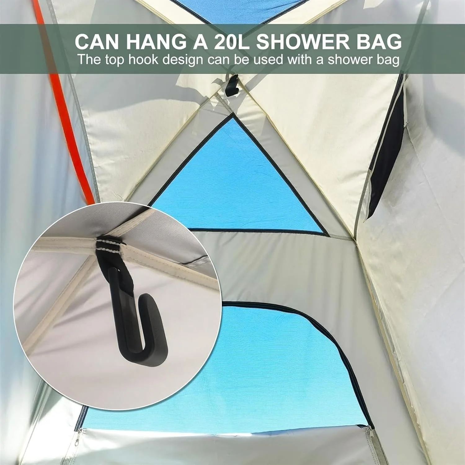 THE WHITE SHOP Portable Foldable Outdoor Shower Tent, Ideal for Camping, Hiking, Beach, Privacy and Ventilation,Privacy Tent,Camping Shower Tent,Camp Toilet,Portable Outdoor Sun Shelter for Hiking and THE WHITE SHOP Portable Foldable Outdoor Shower Tent, Ideal for Camping, Hiking, Beach, Privacy and Ventilation,Privacy Tent,Camping Shower Tent,Camp Toilet,Portable Outdoor Sun Shelter for Hiking and