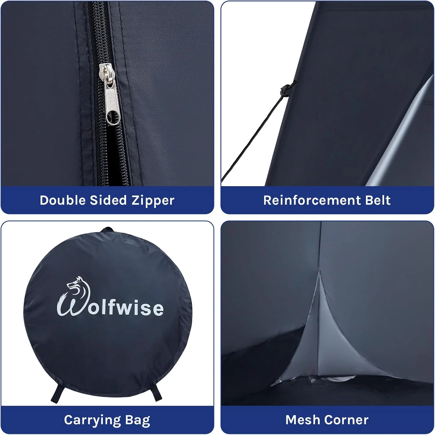 WolfWise 6.6FT Portable Pop Up Privacy Shower Tent Spacious Changing Room for Camping Biking Toilet Beach WolfWise 6.6FT Portable Pop Up Privacy Shower Tent Spacious Changing Room for Camping Biking Toilet Beach