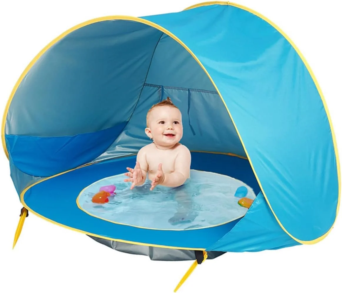 SKEIDO Baby Beach Tent Children Waterproof Pop Up sun Awning Tent UV-protecting Sunshelter with Pool Kid Outdoor Camping Sunshade Beach