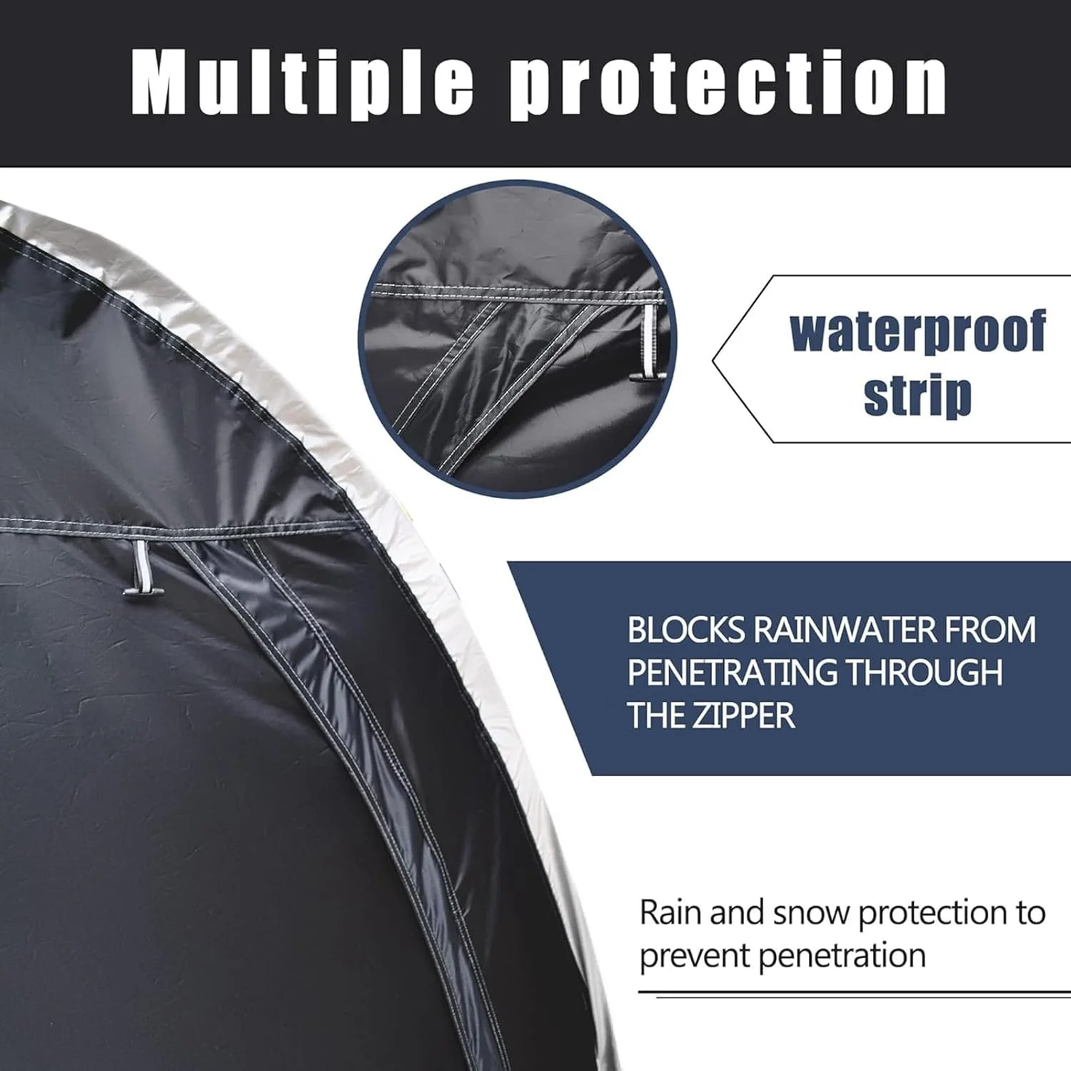 ROUNY Bike Tent Bicycle Storage Shed, Portable Bike Shelter Cover with Thicken Waterproof Fabric & Reinforced Alloy Bracket, Bicycle Cover Tent for Garage Outdoor Camping Garden (Small,2-3 Bikes)