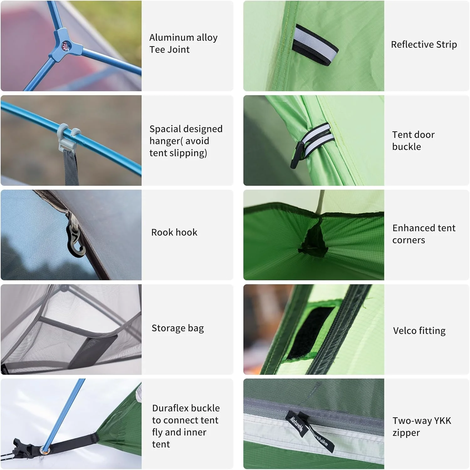 چادر مسافرتی دو نفره Naturehike Cloud-Up 2 Upgrade، مناسب 3-4 فصل و سبک برای کوله گردی چادر مسافرتی دو نفره Naturehike Cloud-Up 2 Upgrade، مناسب 3-4 فصل و سبک برای کوله گردی
