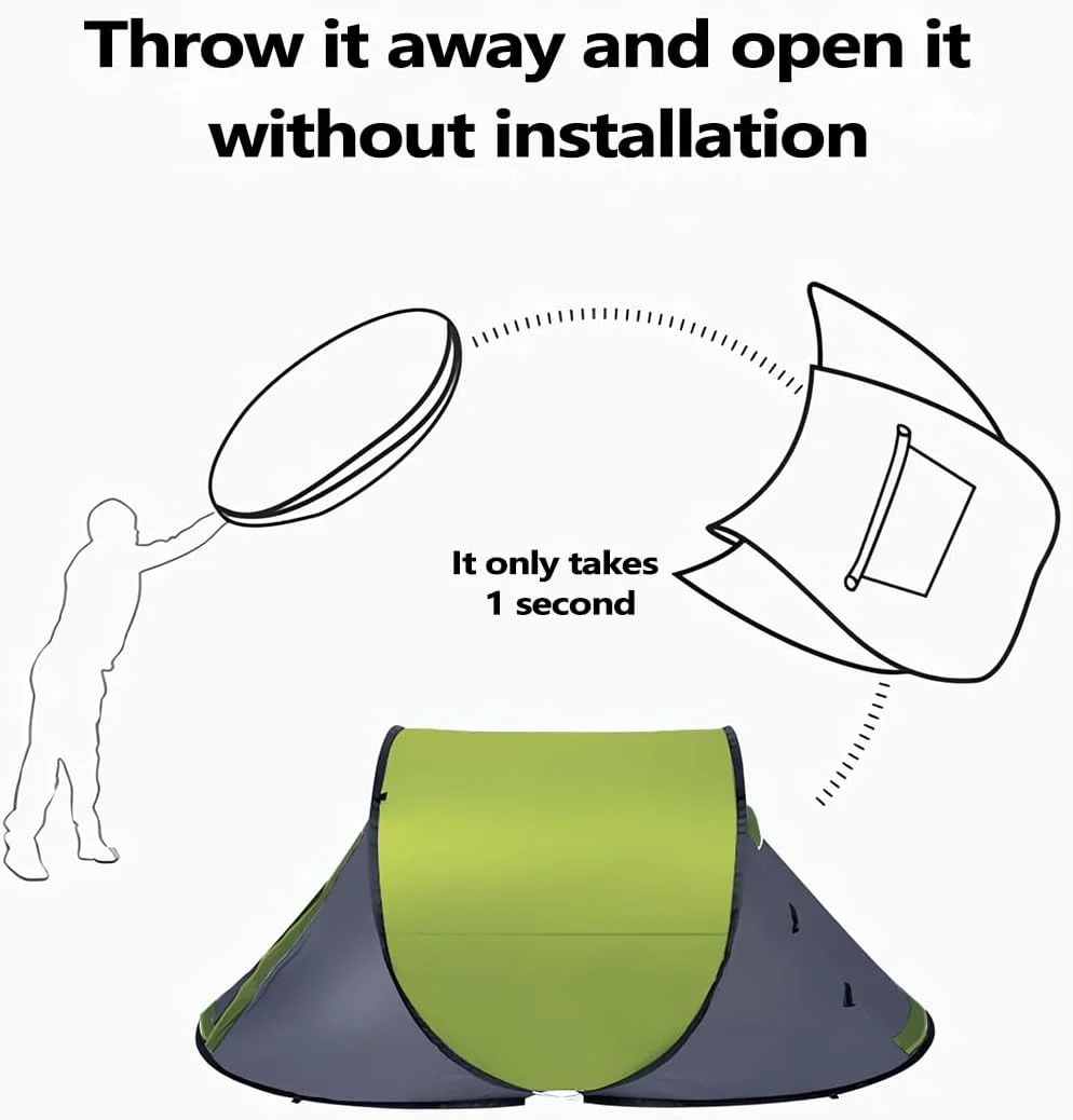 LENND Pop-up Camping Tent: 1 Person Tent Waterproof Instant Easy Setup Outdoor Tent,Portable instant tents, waterproof yurts for picnics, travels, hiking.
