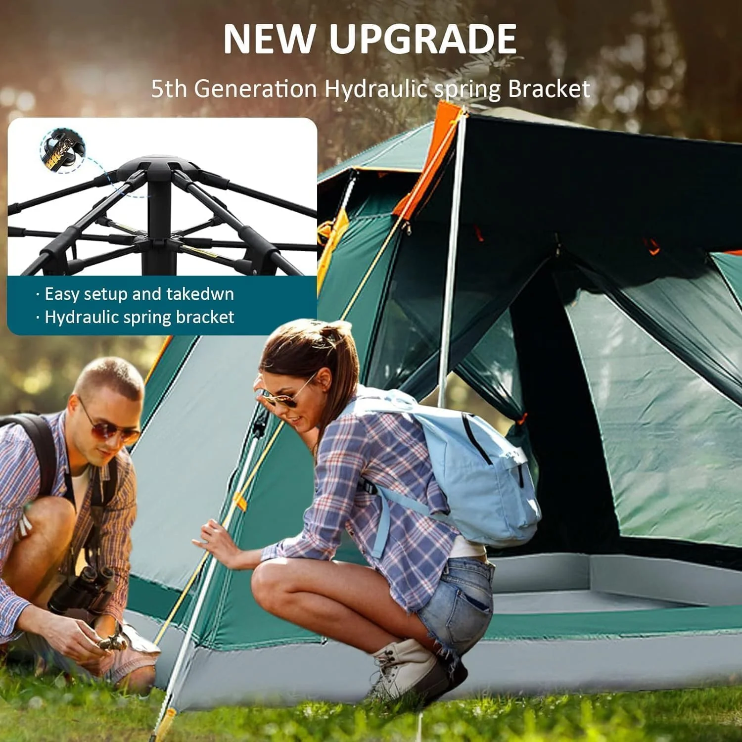 3-4 Person Lightweight Camping Tent, Instant Pop Up Tent 30S Setup, Automatic Family Camp Tent Outdoor, Waterproof Hiking Dome Tent with Carry Bag and Removable Rainfly for Backpacking, Trip,Beach 3-4 Person Lightweight Camping Tent, Instant Pop Up Tent 30S Setup, Automatic Family Camp Tent Outdoor, Waterproof Hiking Dome Tent with Carry Bag and Removable Rainfly for Backpacking, Trip,Beach