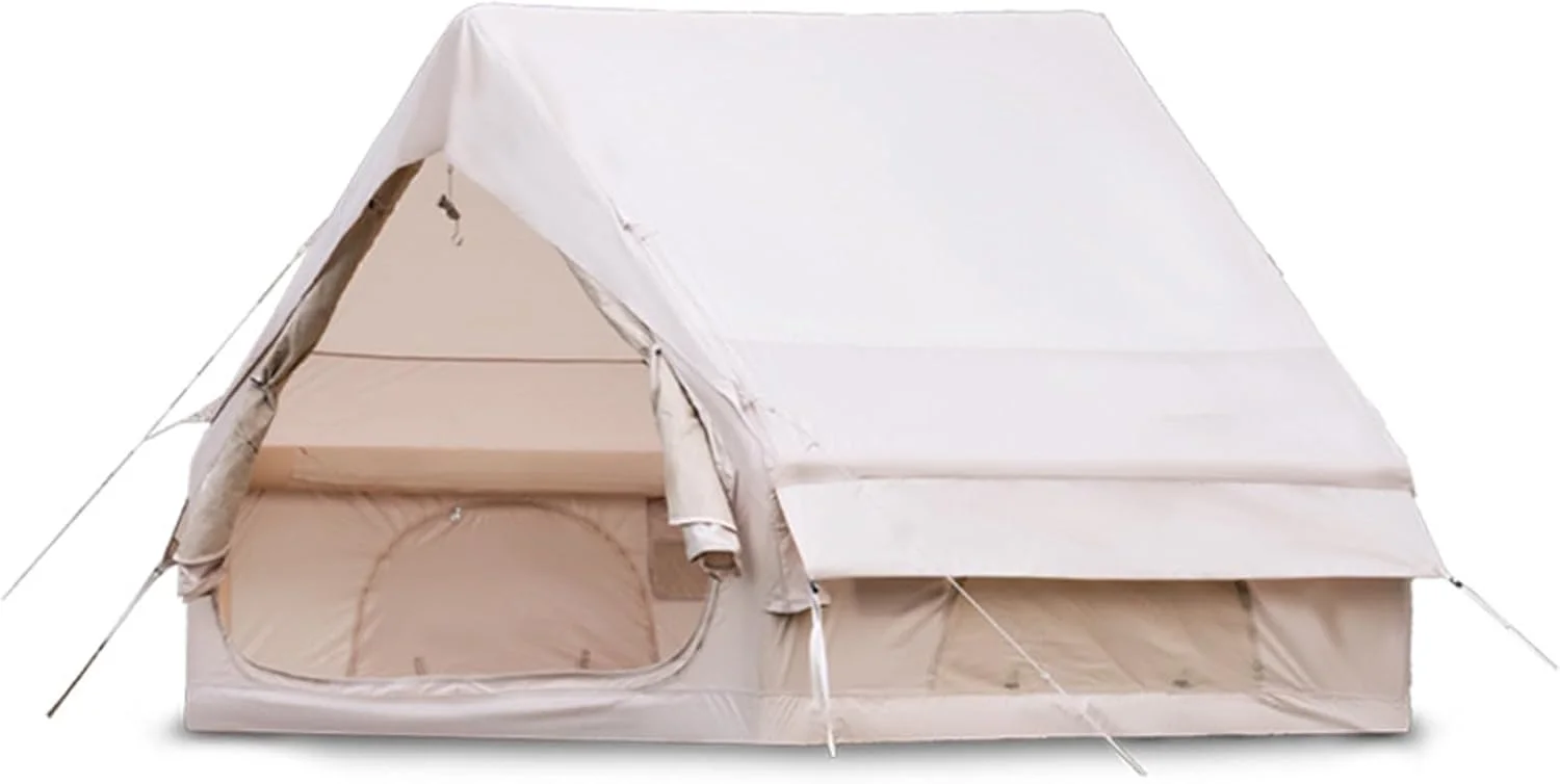 GOTENTIFY Inflatable Tent for Camping with Hand Pump,Luxurious 2-4 Person Glamping Tent,Easy Set Up Outdoor Oxford Tent,Durable Blow Up Tent for Air Tent Camping