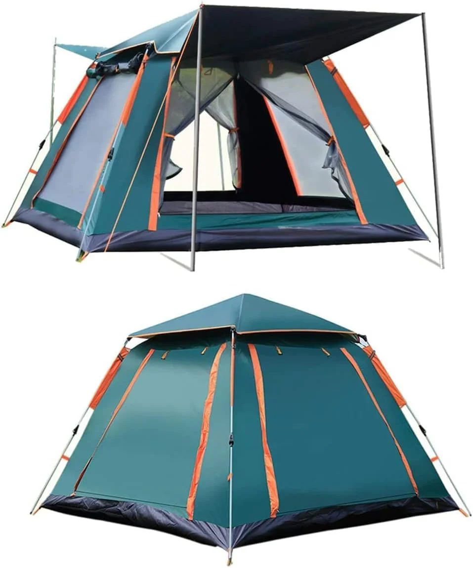 چادر مسافرتی 3-4 نفره GO2CAMPS، چادر گنبدی بازشو اتوماتیک فوری، سبک وزن و قابل حمل ضد باد برای کمپینگ خانوادگی، کوله گردی، شکار، پیاده روی، چادر ساحلی و چادر پیک نیک (سبز)