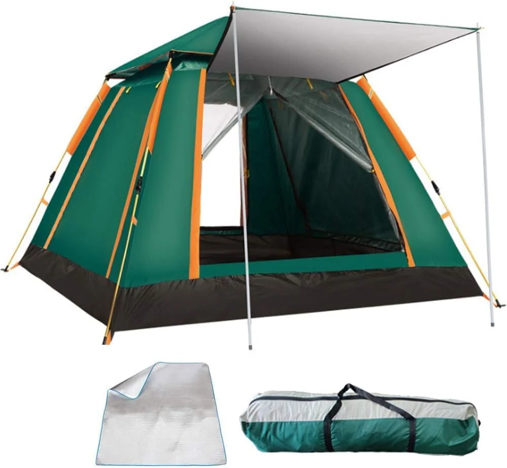 چادر مسافرتی 3-4 نفره GO2CAMPS، چادر گنبدی بازشو اتوماتیک فوری، سبک وزن و قابل حمل مقاوم در برابر باد برای کمپینگ خانوادگی، کوله گردی، شکار، پیاده روی، چادر ساحلی و چادر پیک نیک (سبز) چادر مسافرتی 3-4 نفره GO2CAMPS، چادر گنبدی بازشو اتوماتیک فوری، سبک وزن و قابل حمل مقاوم در برابر باد برای کمپینگ خانوادگی، کوله گردی، شکار، پیاده روی، چادر ساحلی و چادر پیک نیک (سبز)