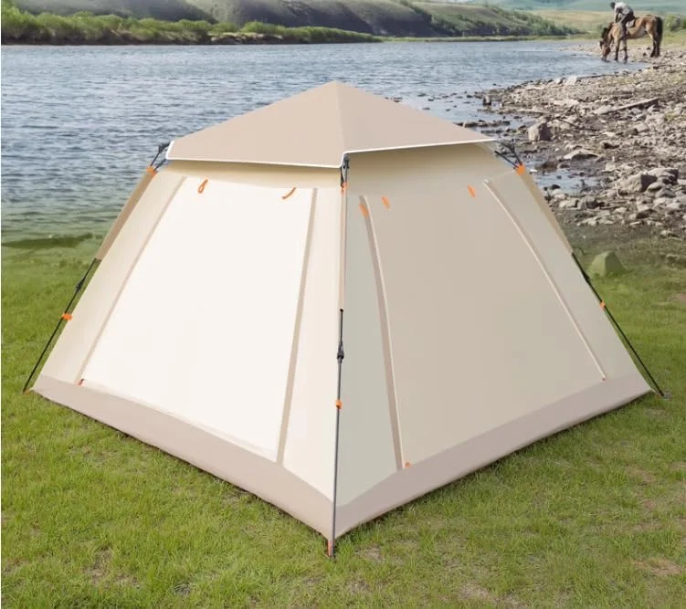 چادر مسافرتی اتوماتیک GO2CAMPS مناسب برای 5-6 نفر، چادر گنبدی بازشو فوری با کیفیت عالی به همراه توری، سبک و قابل حمل، مناسب برای کمپینگ خانوادگی، شکار، پیادهروی، فضای باز، ساحل و پیکنیک (بژ) چادر مسافرتی اتوماتیک GO2CAMPS مناسب برای 5-6 نفر، چادر گنبدی بازشو فوری با کیفیت عالی به همراه توری، سبک و قابل حمل، مناسب برای کمپینگ خانوادگی، شکار، پیادهروی، فضای باز، ساحل و پیکنیک (بژ)