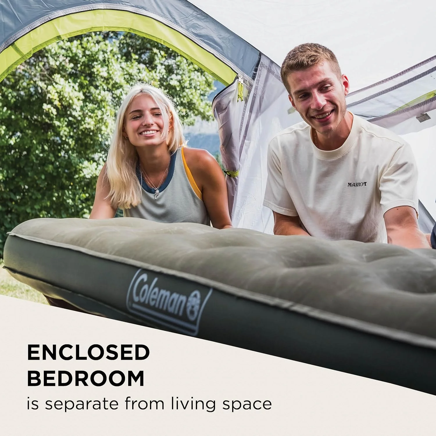 چادر مسافرتی کلمن داروین، چادر گنبدی جمع و جور، ایده آل برای کمپینگ در باغ، چادر سبک وزن برای کمپینگ و پیاده روی، ضد آب، دارای کف دوخته شده