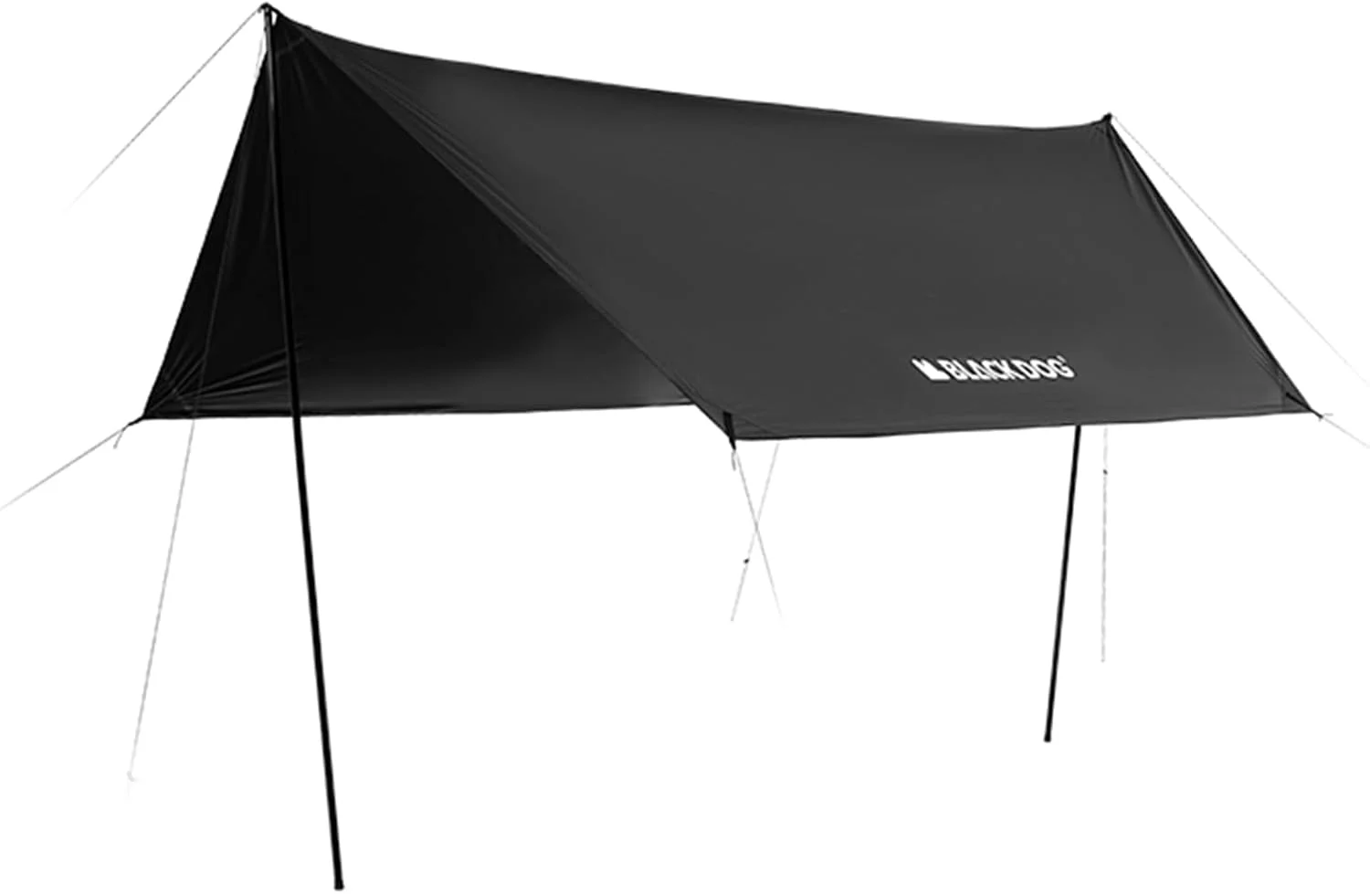 سایبان بزرگ کمپینگ به همراه میله، سایه بان ضدآب PU3000 با پوشش مشکی، چادر سایه بان خودرو برای شاسی بلند، کامیون، فضای باز، ضد باران و باد، برای کمپینگ، پیاده روی، کوله گردی، باغ