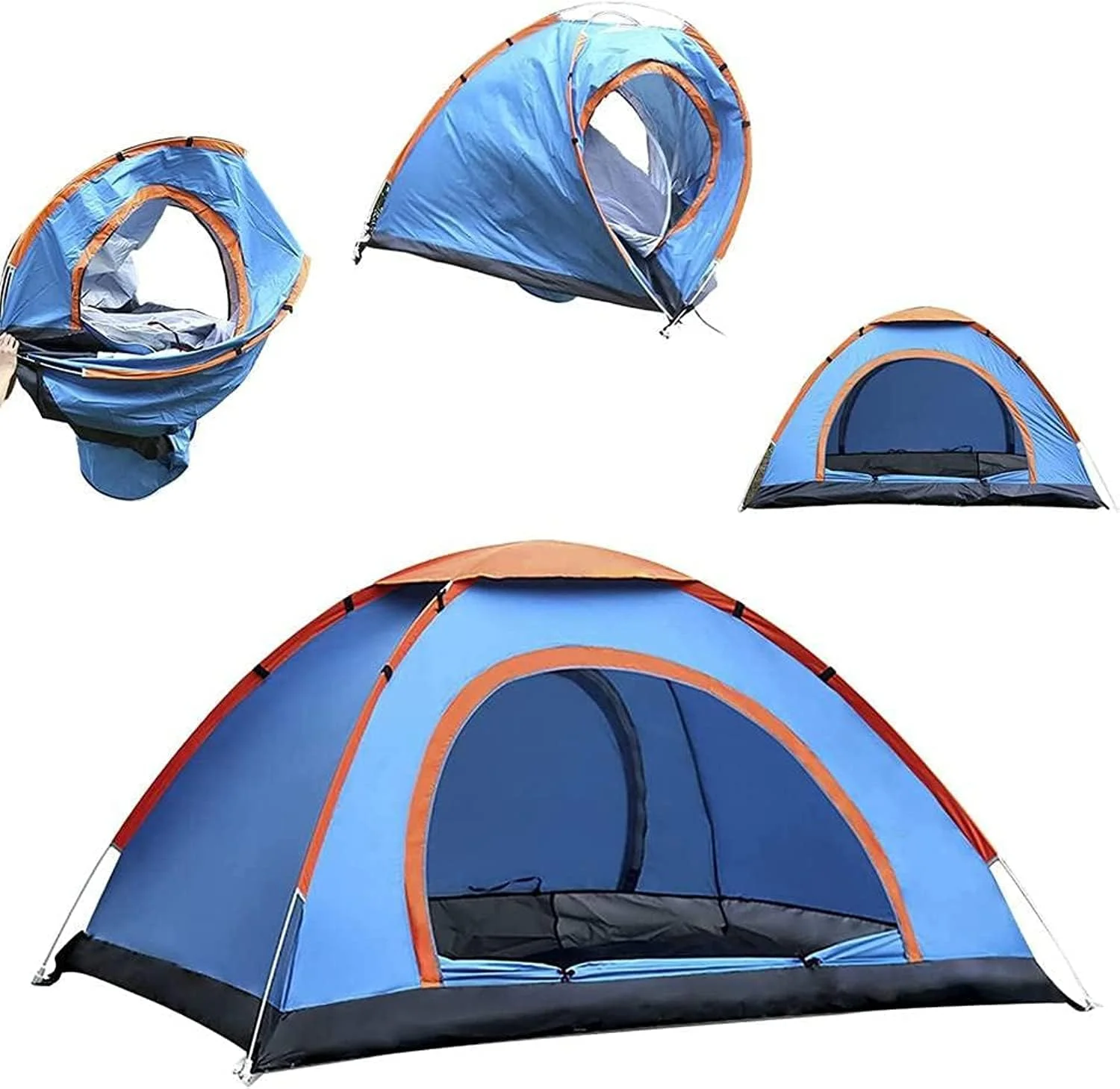 چادر مسافرتی، چادرهای گنبدی قابل حمل برای کمپینگ، ساحل، پیک نیک، ضد آب، تهویه و کنترل آفات، چادر فنری با نصب آسان به همراه کیف حمل