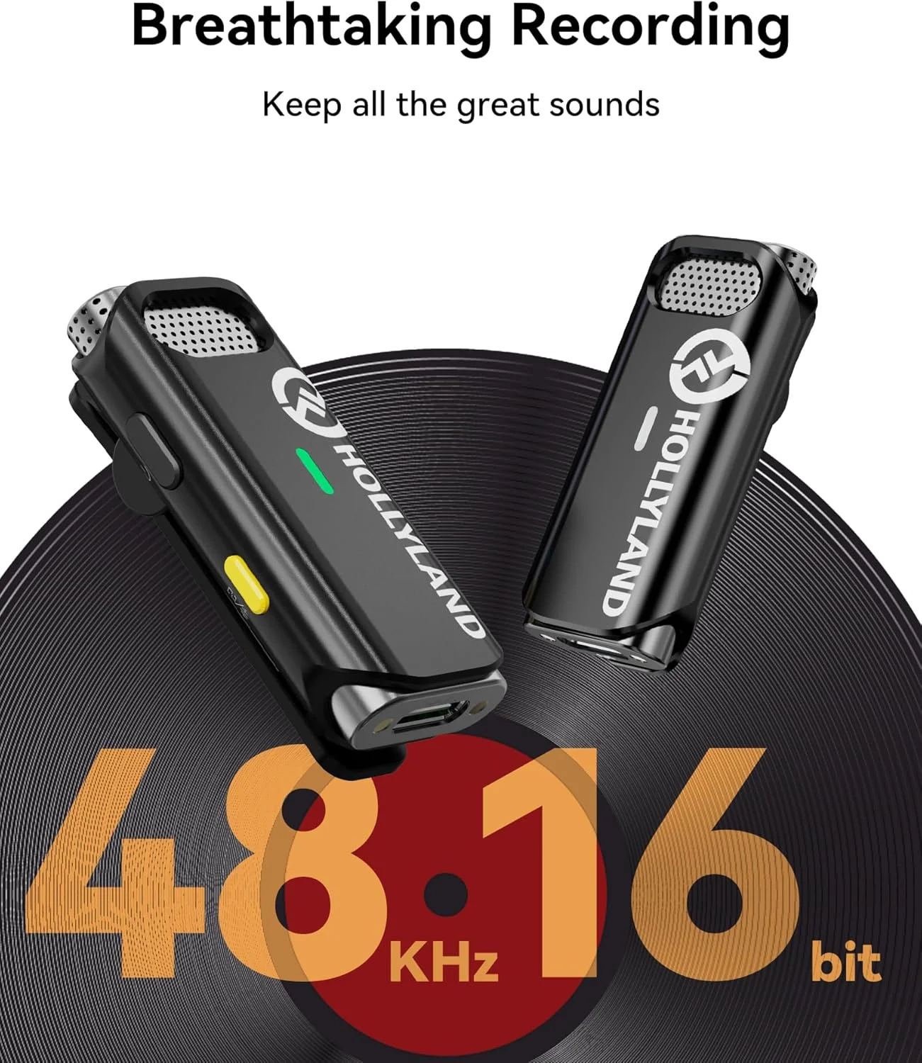 میکروفون یقه ای بی سیم Hollyland Lark C1 برای آیفون 14/13/12، دارای گواهی MFi، اتصال و پخش آسان، میکروفون یقه ای حذف نویز با برد انتقال 200 متری، 32 ساعت زمان کار برای ولاگینگ (نوع لایتنینگ) میکروفون یقه ای بی سیم Hollyland Lark C1 برای آیفون 14/13/12، دارای گواهی MFi، اتصال و پخش آسان، میکروفون یقه ای حذف نویز با برد انتقال 200 متری، 32 ساعت زمان کار برای ولاگینگ (نوع لایتنینگ)