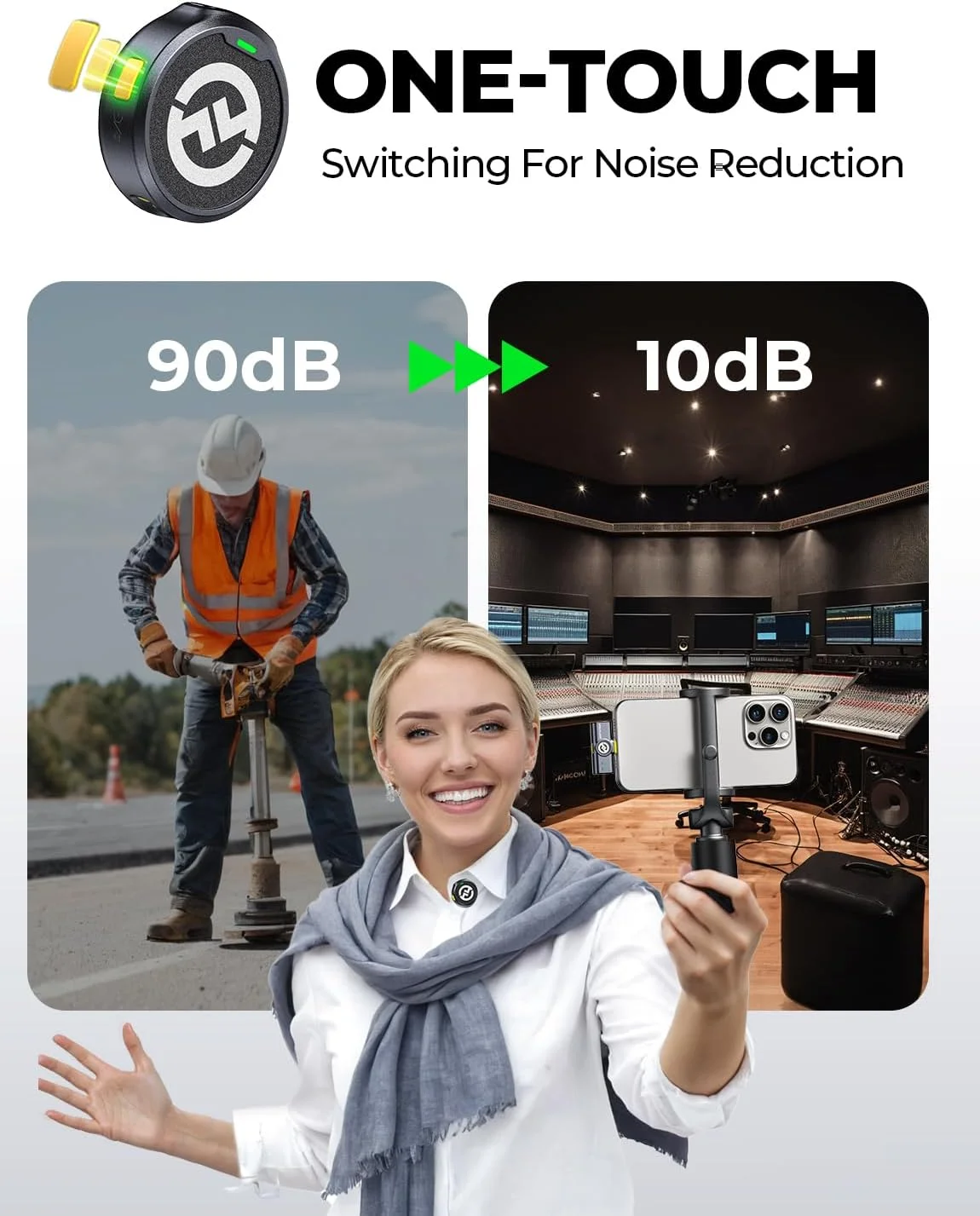میکروفون بی سیم Hollyland LARK M2 برای آیفون، اندروید و دوربین، صدای Hi-Fi با کیفیت 48 کیلوهرتز 24 بیتی، برد 1000 فوتی LOS، حذف نویز، مدت زمان 40 ساعت برای ولاگینگ، نسخه سفید (بازسازی شده) میکروفون بی سیم Hollyland LARK M2 برای آیفون، اندروید و دوربین، صدای Hi-Fi با کیفیت 48 کیلوهرتز 24 بیتی، برد 1000 فوتی LOS، حذف نویز، مدت زمان 40 ساعت برای ولاگینگ، نسخه سفید (بازسازی شده)